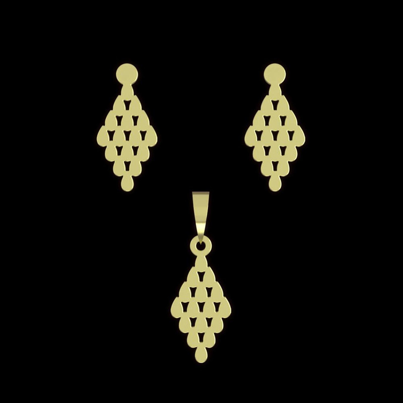 نیم ست طلا 18 عیار زنانه مدوپد مدل هندسی کد NA11375 نیم ست طلا 18 عیار زنانه مدوپد مدل هندسی کد NA11375