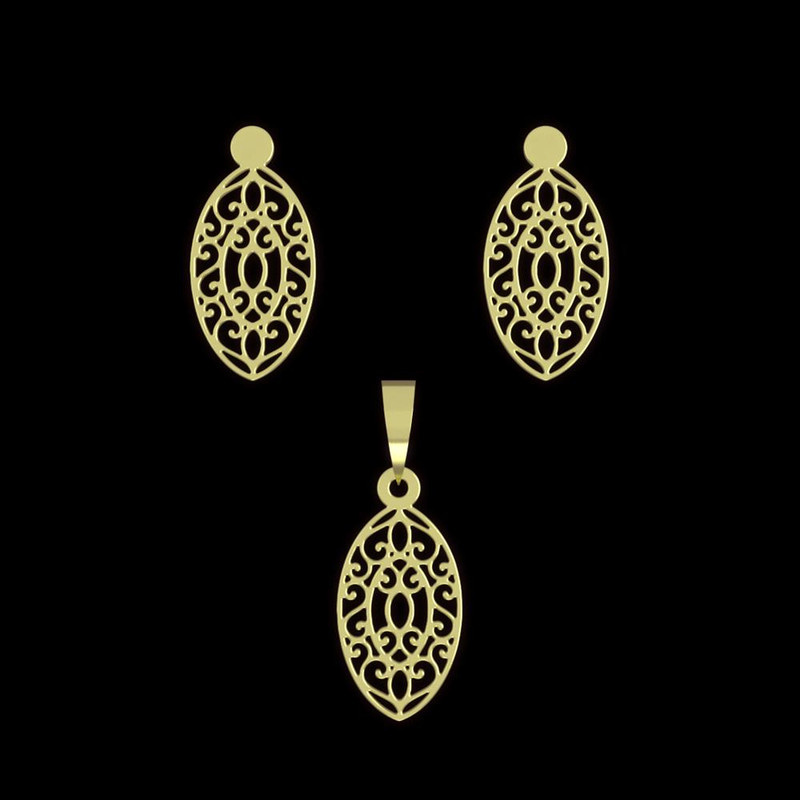 نیم ست طلا 18 عیار زنانه مدوپد مدل هندسی کد NA11376 نیم ست طلا 18 عیار زنانه مدوپد مدل هندسی کد NA11376