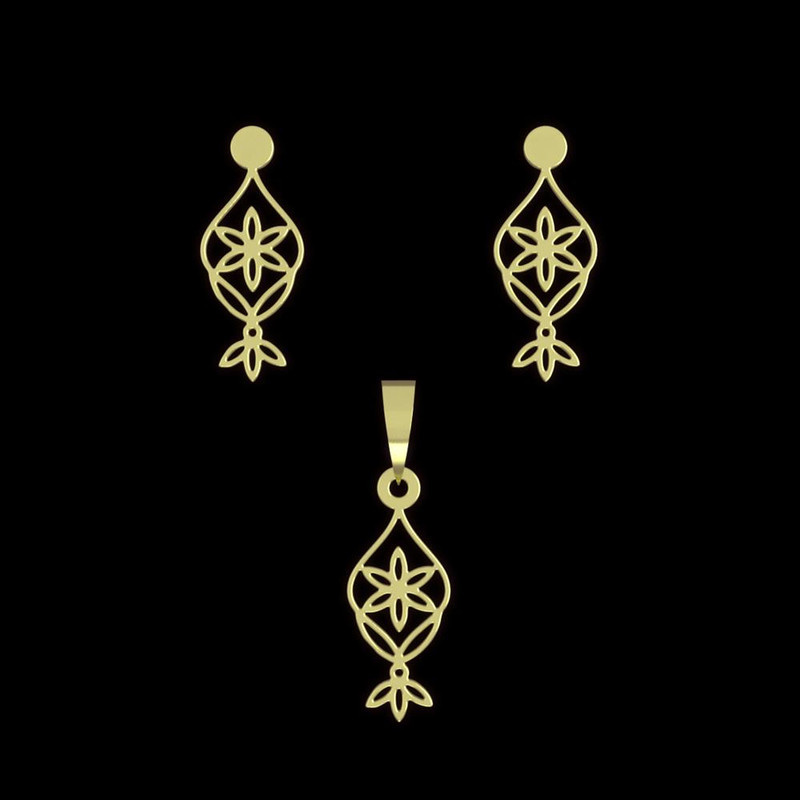 نیم ست طلا 18 عیار زنانه مدوپد مدل هندسی کد NA11381 نیم ست طلا 18 عیار زنانه مدوپد مدل هندسی کد NA11381