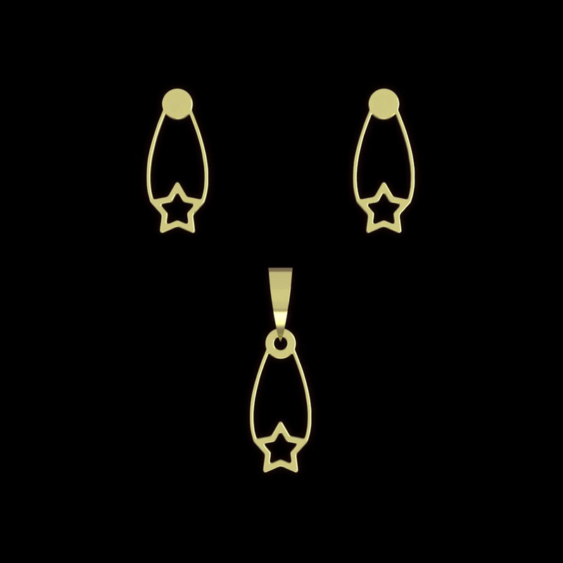 نیم ست طلا 18 عیار زنانه مدوپد مدل ستاره کد NA11480 نیم ست طلا 18 عیار زنانه مدوپد مدل ستاره کد NA11480