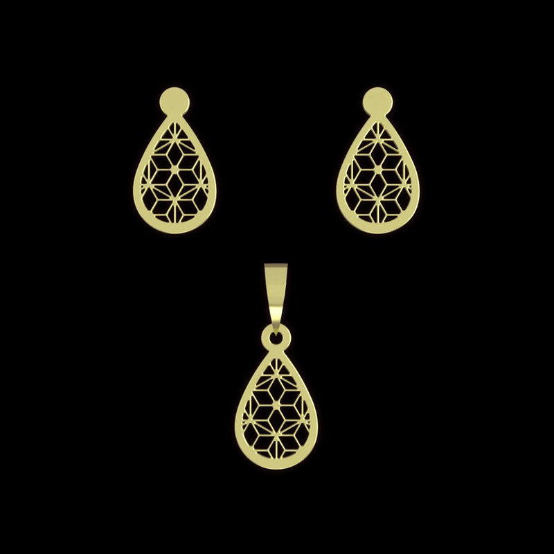 نیم ست طلا 18 عیار زنانه مدوپد مدل هندسی کد NA11483 نیم ست طلا 18 عیار زنانه مدوپد مدل هندسی کد NA11483