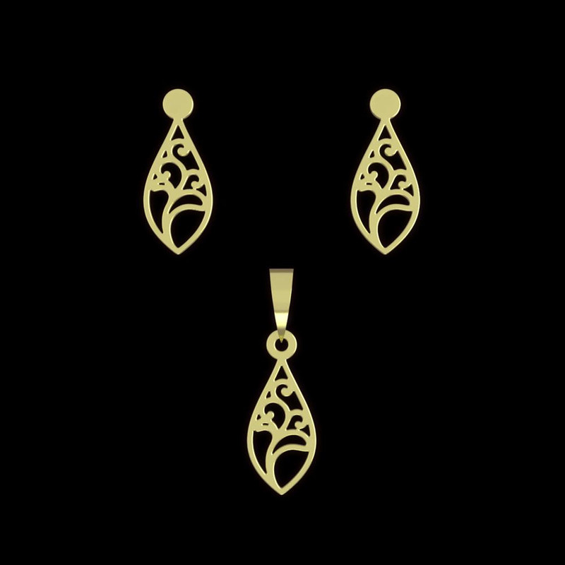 نیم ست طلا 18 عیار زنانه مدوپد مدل هندسی کد NA11511 نیم ست طلا 18 عیار زنانه مدوپد مدل هندسی کد NA11511