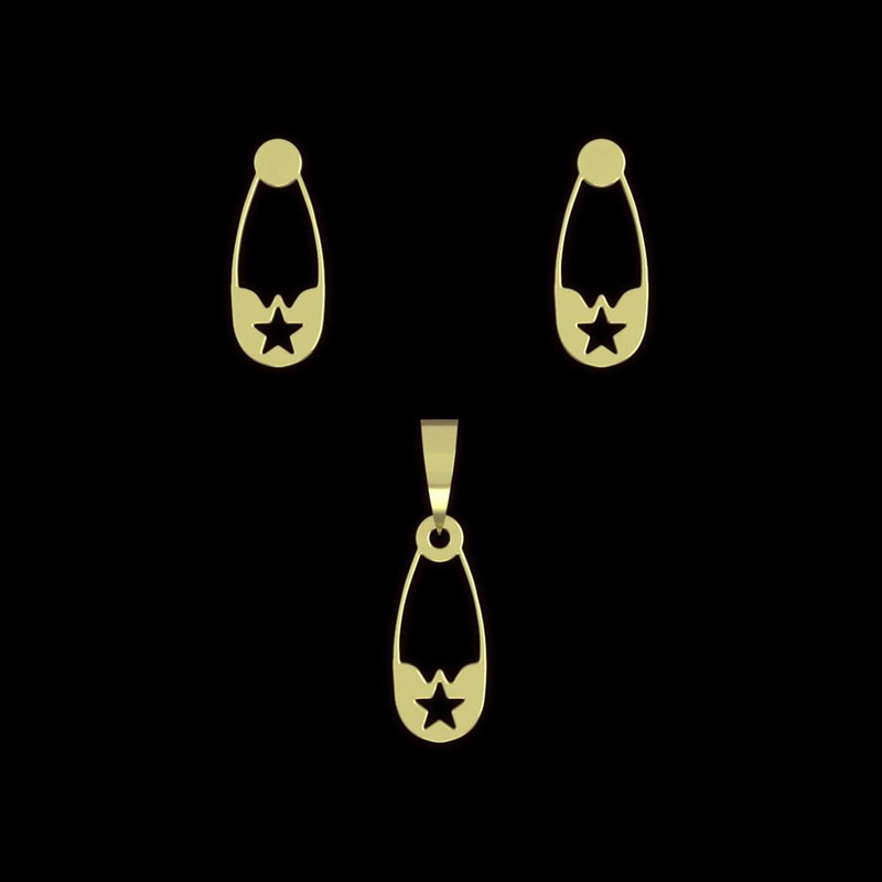 نیم ست طلا 18 عیار زنانه مدوپد مدل سنجاق ستاره کد NA11517 نیم ست طلا 18 عیار زنانه مدوپد مدل سنجاق ستاره کد NA11517