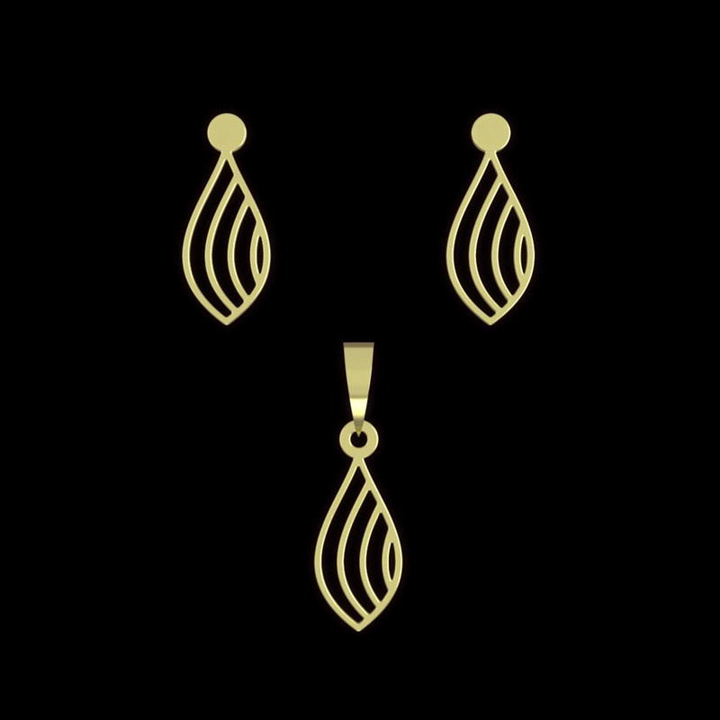 نیم ست طلا 18 عیار زنانه مدوپد مدل اشک کد NA11520 نیم ست طلا 18 عیار زنانه مدوپد مدل اشک کد NA11520