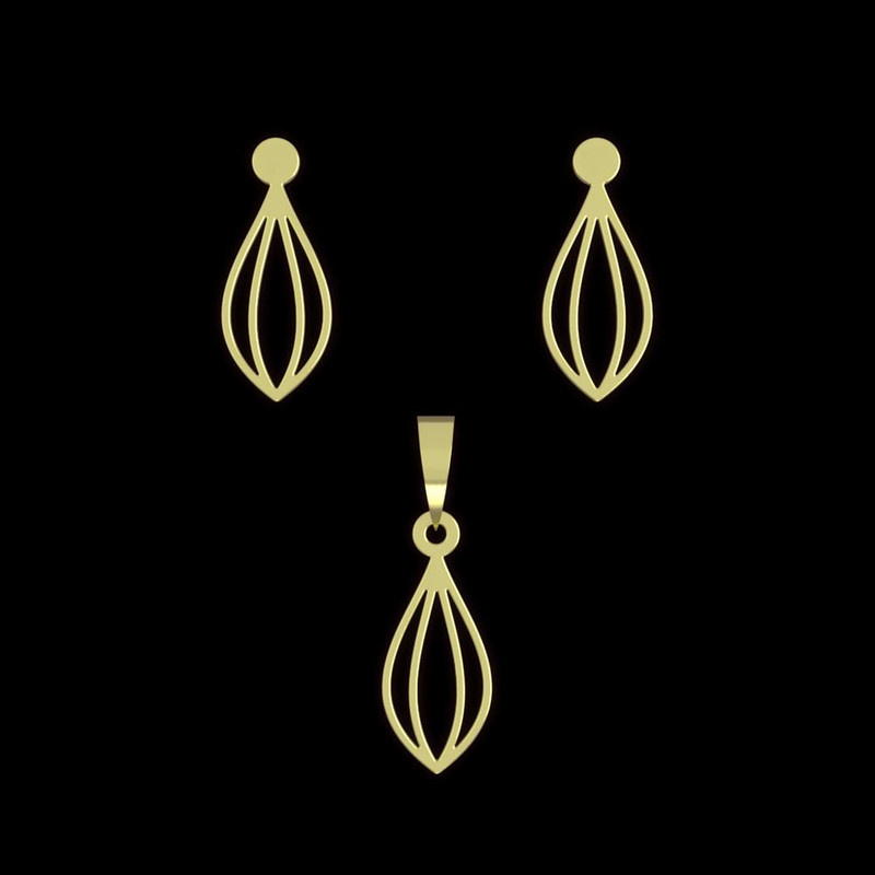 نیم ست طلا 18 عیار زنانه مدوپد مدل هندسی کد NA11526 نیم ست طلا 18 عیار زنانه مدوپد مدل هندسی کد NA11526