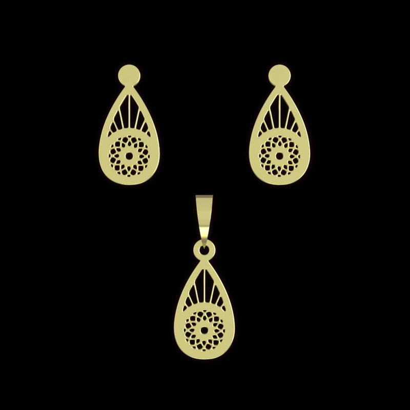 نیم ست طلا 18 عیار زنانه مدوپد مدل اشک کد NA11552 نیم ست طلا 18 عیار زنانه مدوپد مدل اشک کد NA11552