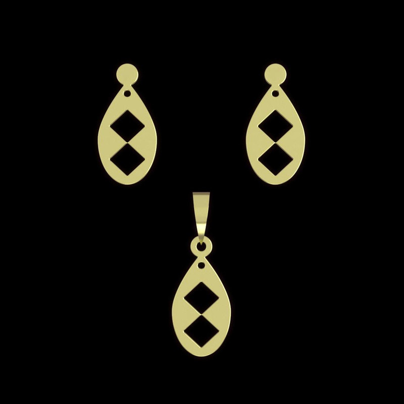 نیم ست طلا 18 عیار زنانه مدوپد مدل اشک کد NA11561 نیم ست طلا 18 عیار زنانه مدوپد مدل اشک کد NA11561