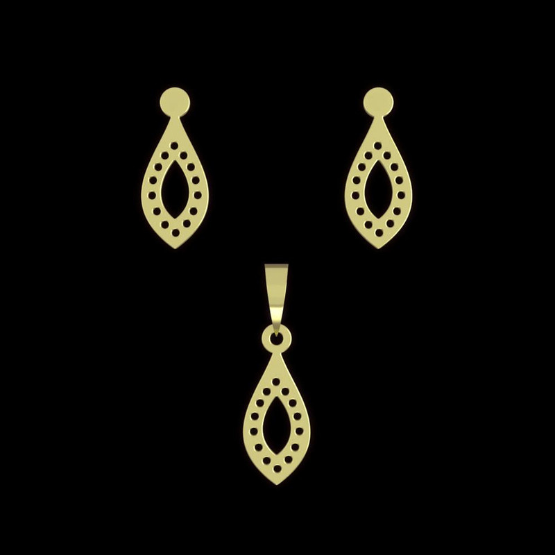 نیم ست طلا 18 عیار زنانه مدوپد مدل اشک کد NA11568 نیم ست طلا 18 عیار زنانه مدوپد مدل اشک کد NA11568