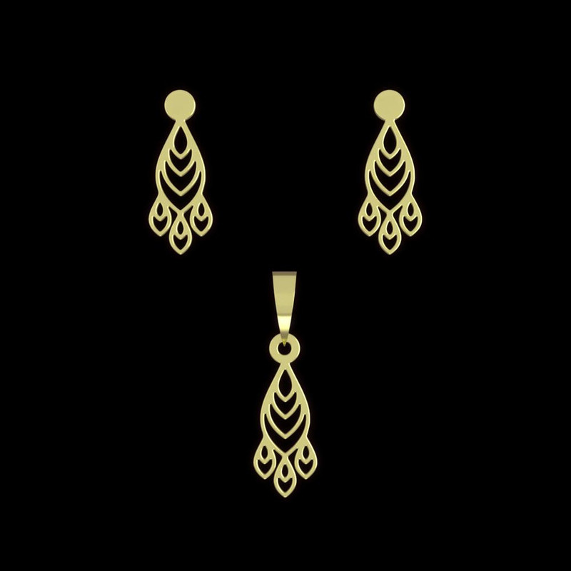 نیم ست طلا 18 عیار زنانه مدوپد مدل هندسی کد NA11574 نیم ست طلا 18 عیار زنانه مدوپد مدل هندسی کد NA11574