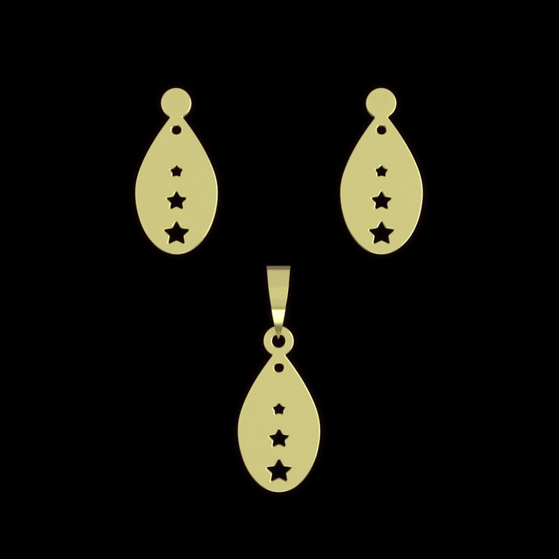 نیم ست طلا 18 عیار زنانه مدوپد مدل ستاره کد NA11594 نیم ست طلا 18 عیار زنانه مدوپد مدل ستاره کد NA11594