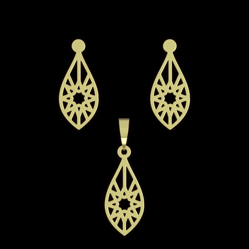 نیم ست طلا 18 عیار زنانه مدوپد مدل اشک کد NA11599 نیم ست طلا 18 عیار زنانه مدوپد مدل اشک کد NA11599