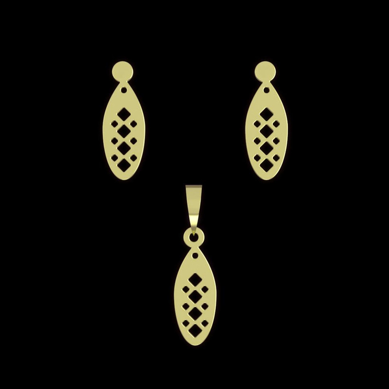 نیم ست طلا 18 عیار زنانه مدوپد مدل هندسی کد NA11613 نیم ست طلا 18 عیار زنانه مدوپد مدل هندسی کد NA11613