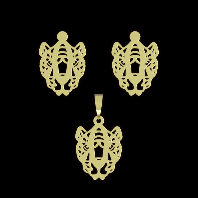 نیم ست طلا 18 عیار زنانه مدوپد مدل ببر کد NA11644 نیم ست طلا 18 عیار زنانه مدوپد مدل ببر کد NA11644