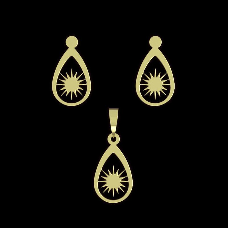 نیم ست طلا 18 عیار زنانه مدوپد مدل خورشید کد NA11748 نیم ست طلا 18 عیار زنانه مدوپد مدل خورشید کد NA11748