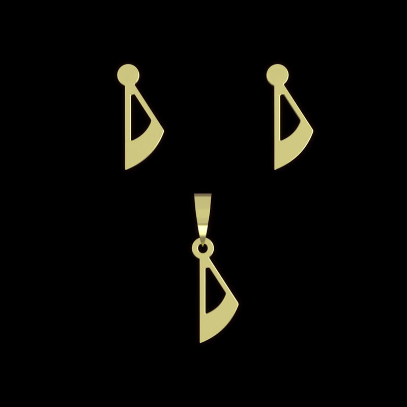 نیم ست طلا 18 عیار زنانه مدوپد مدل هندسی کد NA11753 نیم ست طلا 18 عیار زنانه مدوپد مدل هندسی کد NA11753