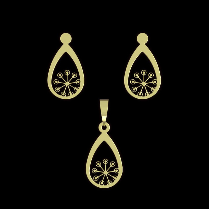 نیم ست طلا 18 عیار زنانه مدوپد مدل هندسی کد NA11761 نیم ست طلا 18 عیار زنانه مدوپد مدل هندسی کد NA11761