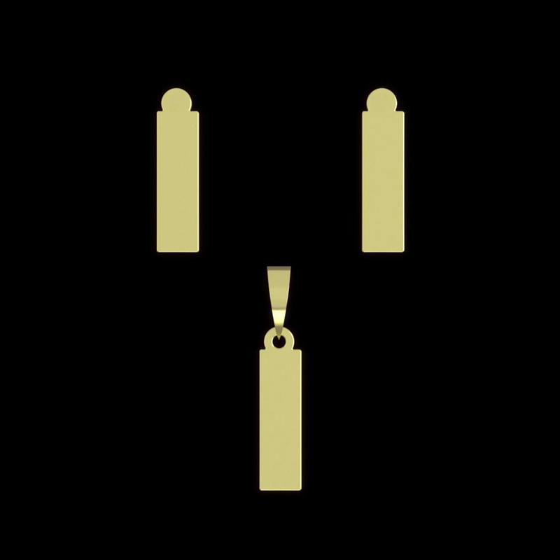 نیم ست طلا 18 عیار زنانه مدوپد مدل مستطیل کد NA11804 نیم ست طلا 18 عیار زنانه مدوپد مدل مستطیل کد NA11804