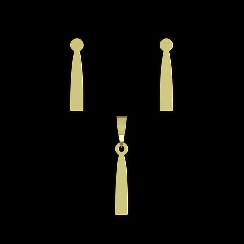 نیم ست طلا 18 عیار زنانه مدوپد مدل مستطیل کد NA11806 نیم ست طلا 18 عیار زنانه مدوپد مدل مستطیل کد NA11806