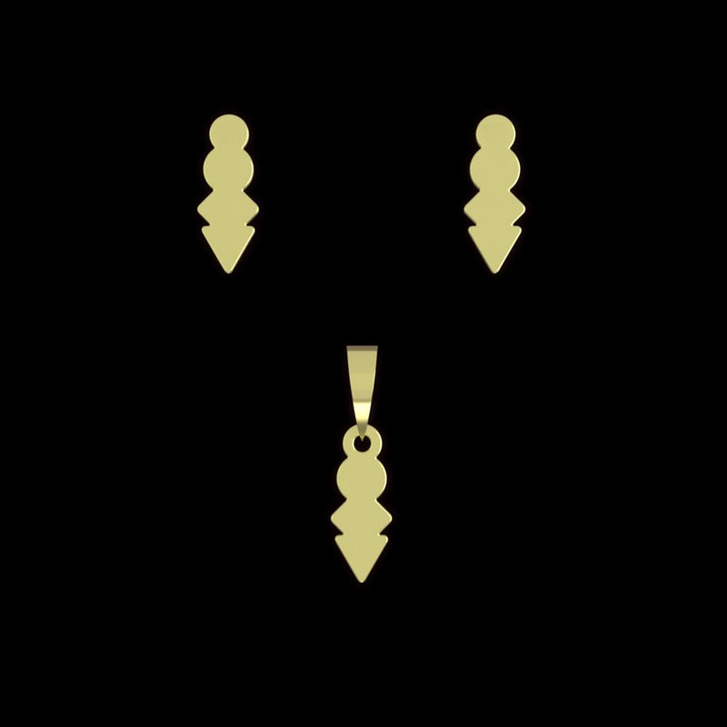 نیم ست طلا 18 عیار زنانه مدوپد مدل هندسی کد NA11809 نیم ست طلا 18 عیار زنانه مدوپد مدل هندسی کد NA11809