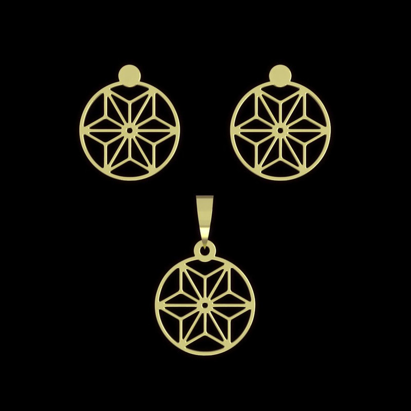 نیم ست طلا 18 عیار زنانه مدوپد مدل ستاره کد NA11811 نیم ست طلا 18 عیار زنانه مدوپد مدل ستاره کد NA11811