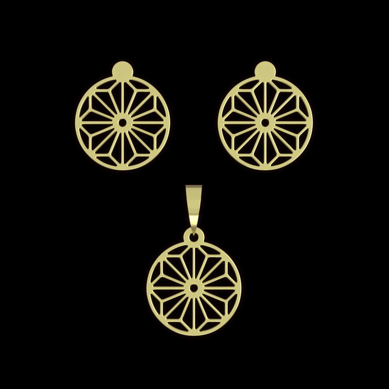 نیم ست طلا 18 عیار زنانه مدوپد مدل خورشید هندسی کد NA11816 نیم ست طلا 18 عیار زنانه مدوپد مدل خورشید هندسی کد NA11816