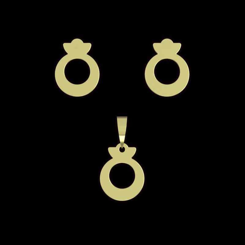 نیم ست طلا 18 عیار زنانه مدوپد مدل دایره کد NA11828 نیم ست طلا 18 عیار زنانه مدوپد مدل دایره کد NA11828