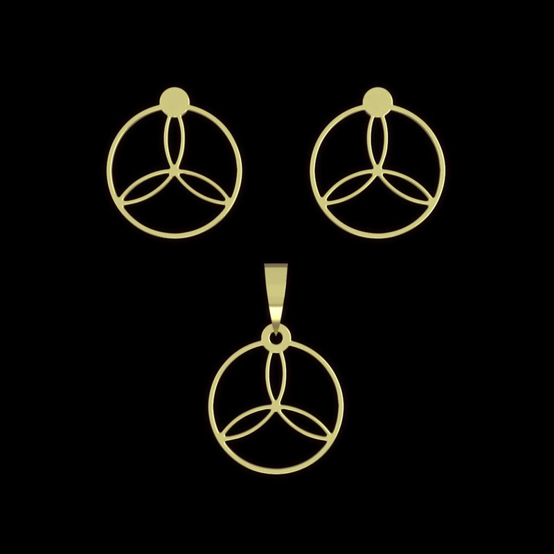 نیم ست طلا 18 عیار زنانه مدوپد مدل دایره کد NA11832 نیم ست طلا 18 عیار زنانه مدوپد مدل دایره کد NA11832