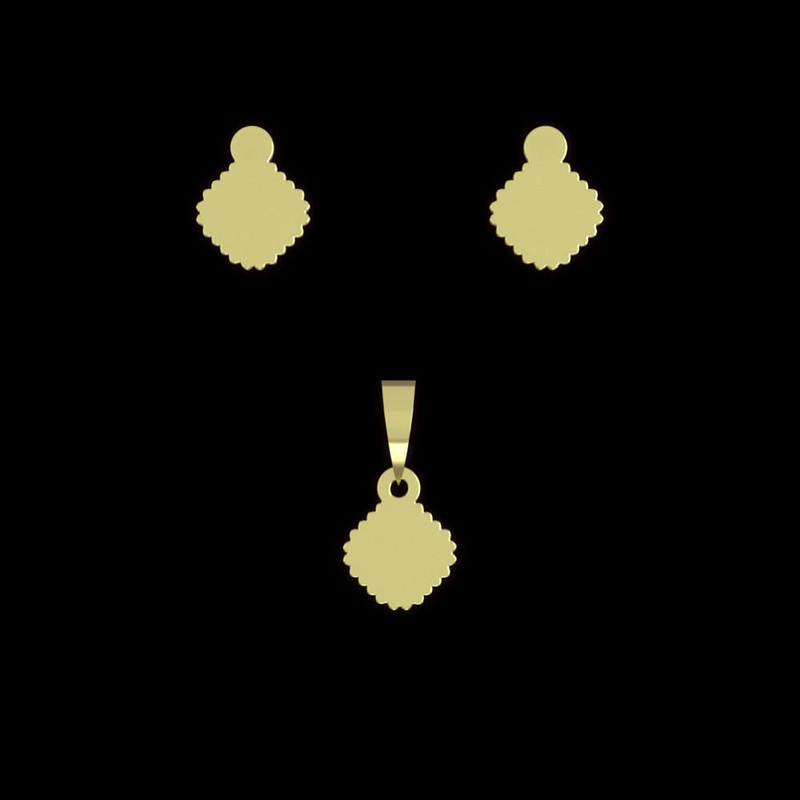 نیم ست طلا 18 عیار زنانه مدوپد مدل هندسی کد NA14606 نیم ست طلا 18 عیار زنانه مدوپد مدل هندسی کد NA14606