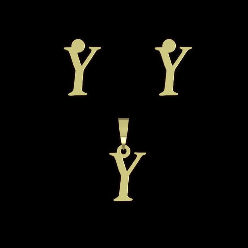 نیم ست طلا 18 عیار زنانه مدوپد مدل حرف Y کد NA17067 نیم ست طلا 18 عیار زنانه مدوپد مدل حرف Y کد NA17067