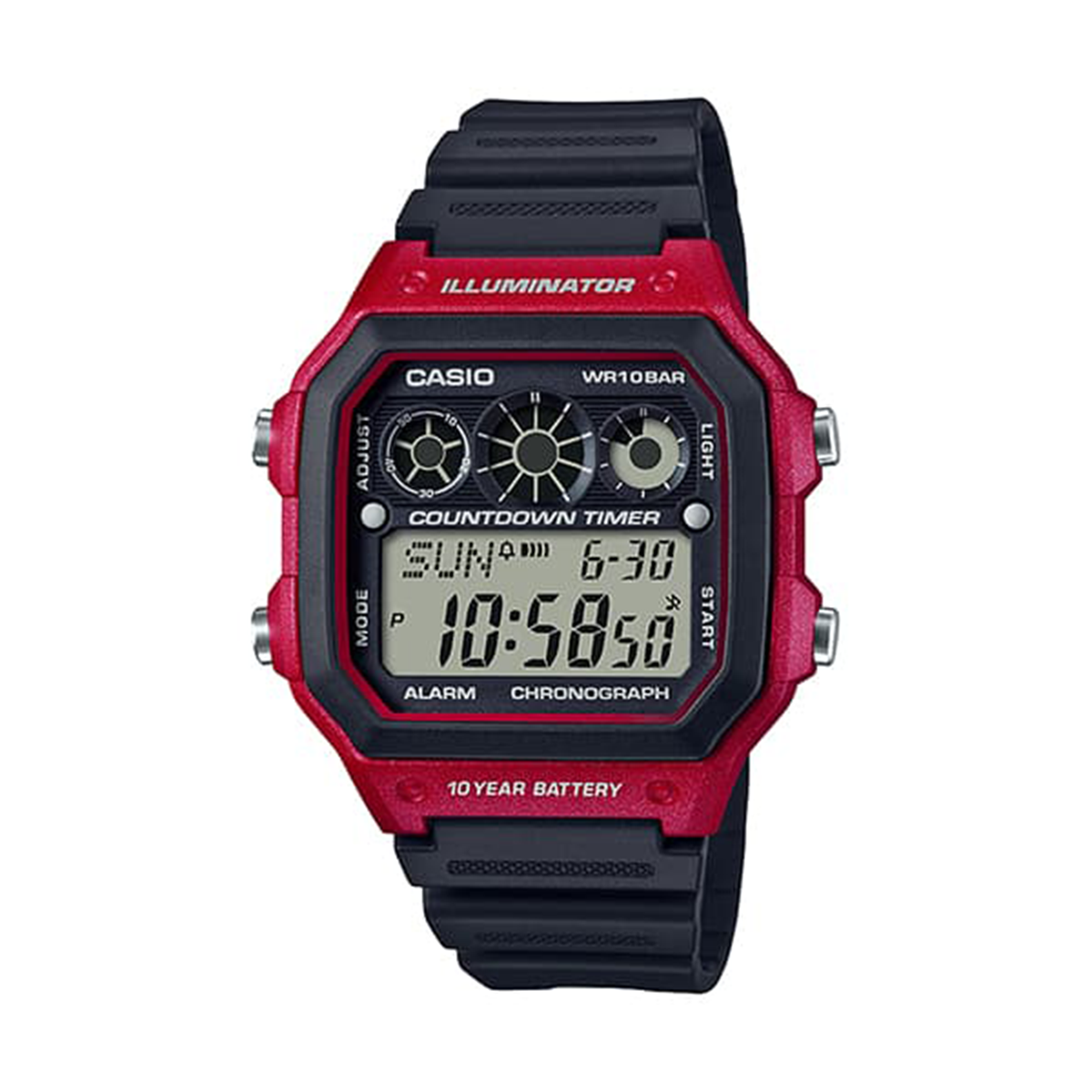 ساعت مچی مردانه کاسیو مدل CASIO-AE-1300WH-4A-قرمز ساعت مچی مردانه کاسیو مدل CASIO-AE-1300WH-4A-قرمز