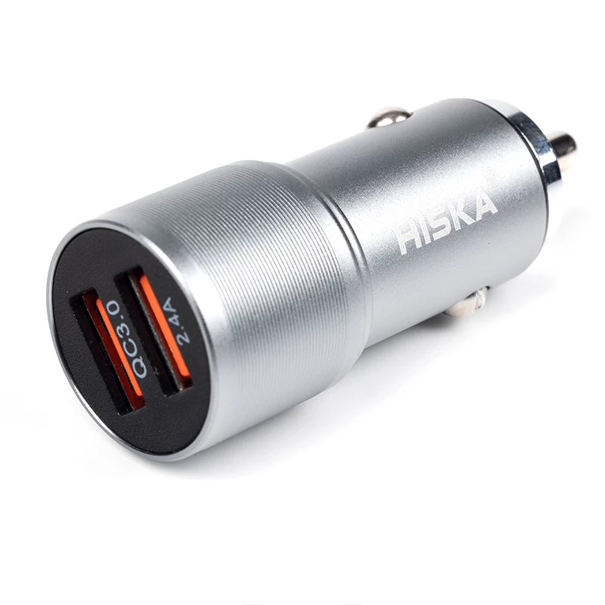 شارژر فندکی هیسکا مدل CC-309Q به همراه کابل Type-C-نقرهای شارژر فندکی هیسکا مدل CC-309Q به همراه کابل Type-C-نقرهای