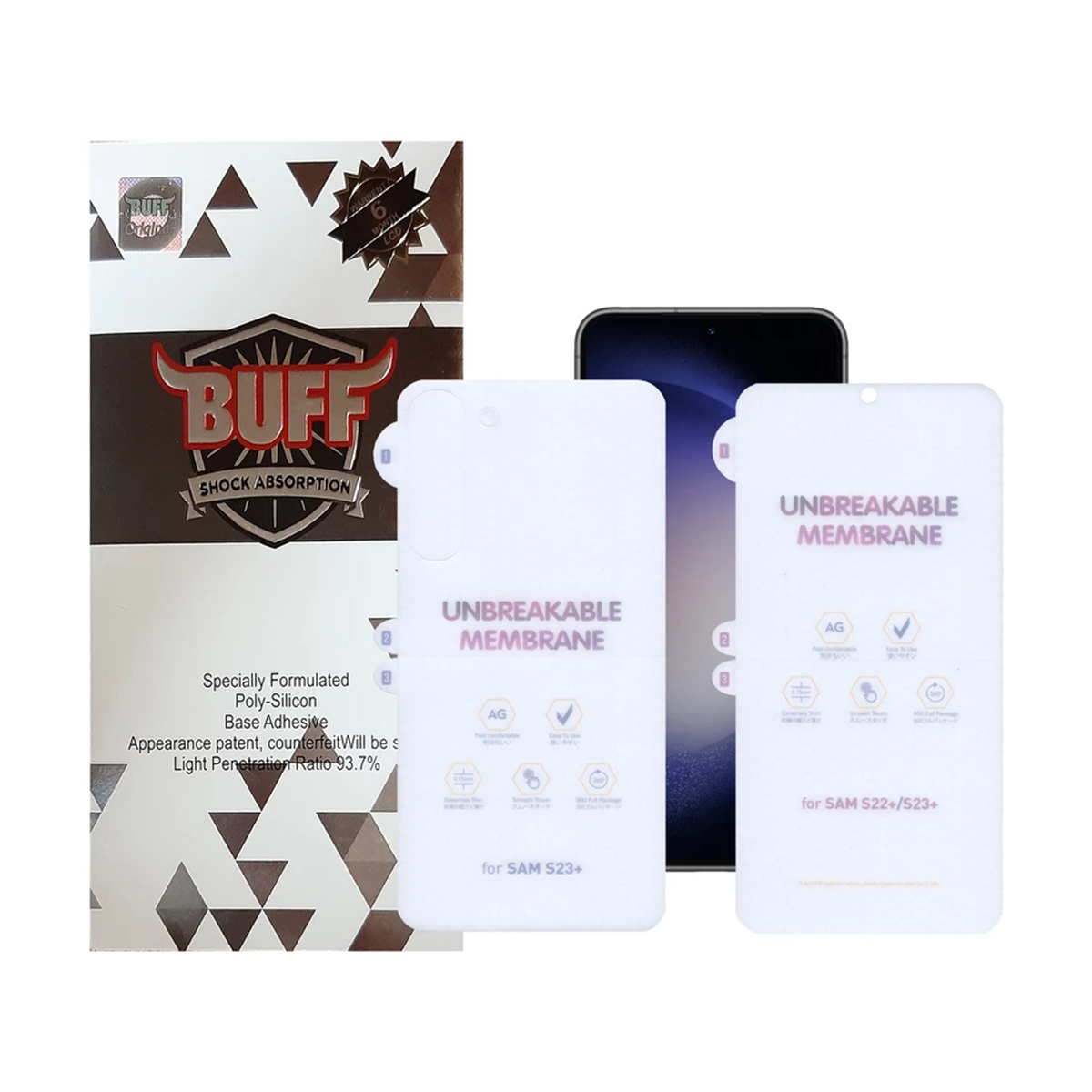 گلس گوشی سامسونگ Galaxy S23 Plus بوف Hydrogel-Matte-G به همراه محافظ پشت گوشی  گلس گوشی سامسونگ Galaxy S23 Plus بوف Hydrogel-Matte-G به همراه محافظ پشت گوشی