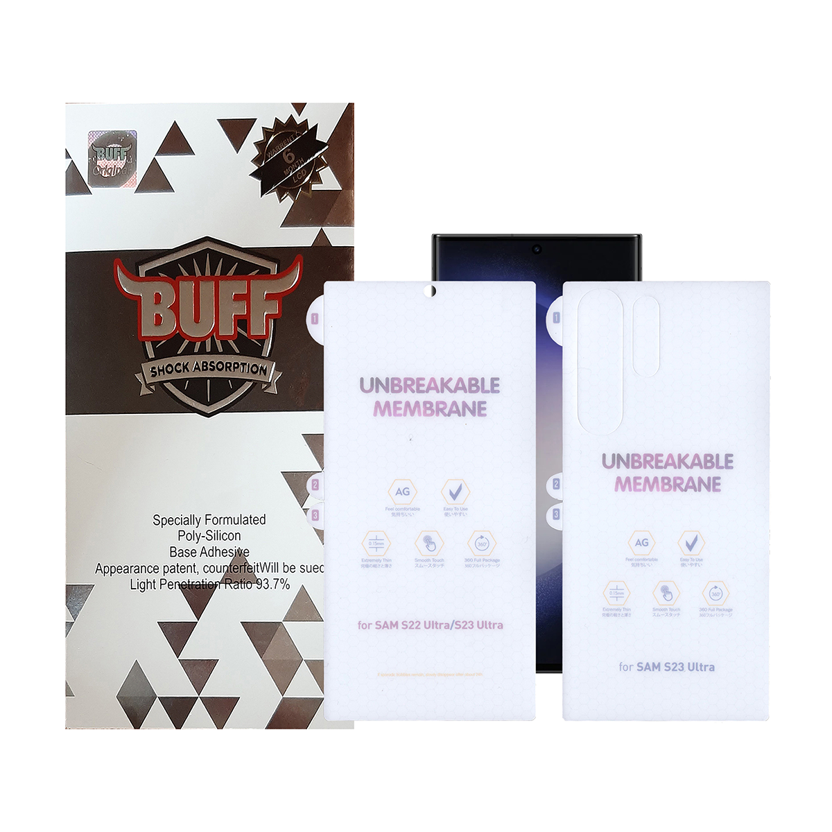 گلس گوشی سامسونگ Galaxy S23 Ultra بوف مات Hydrogel-Matte-G به همراه محافظ پشت گوشی گلس گوشی سامسونگ Galaxy S23 Ultra بوف مات Hydrogel-Matte-G به همراه محافظ پشت گوشی