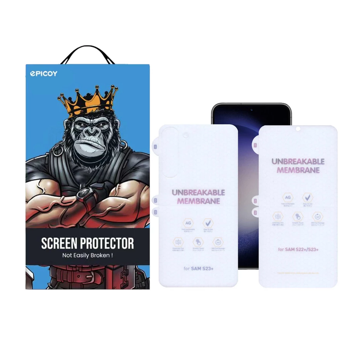 گلس گوشی سامسونگ Galaxy S23 Plus اپیکوی مدل Hydrogel-Matte-بی رنگ مات  گلس گوشی سامسونگ Galaxy S23 Plus اپیکوی مدل Hydrogel-Matte-بی رنگ مات