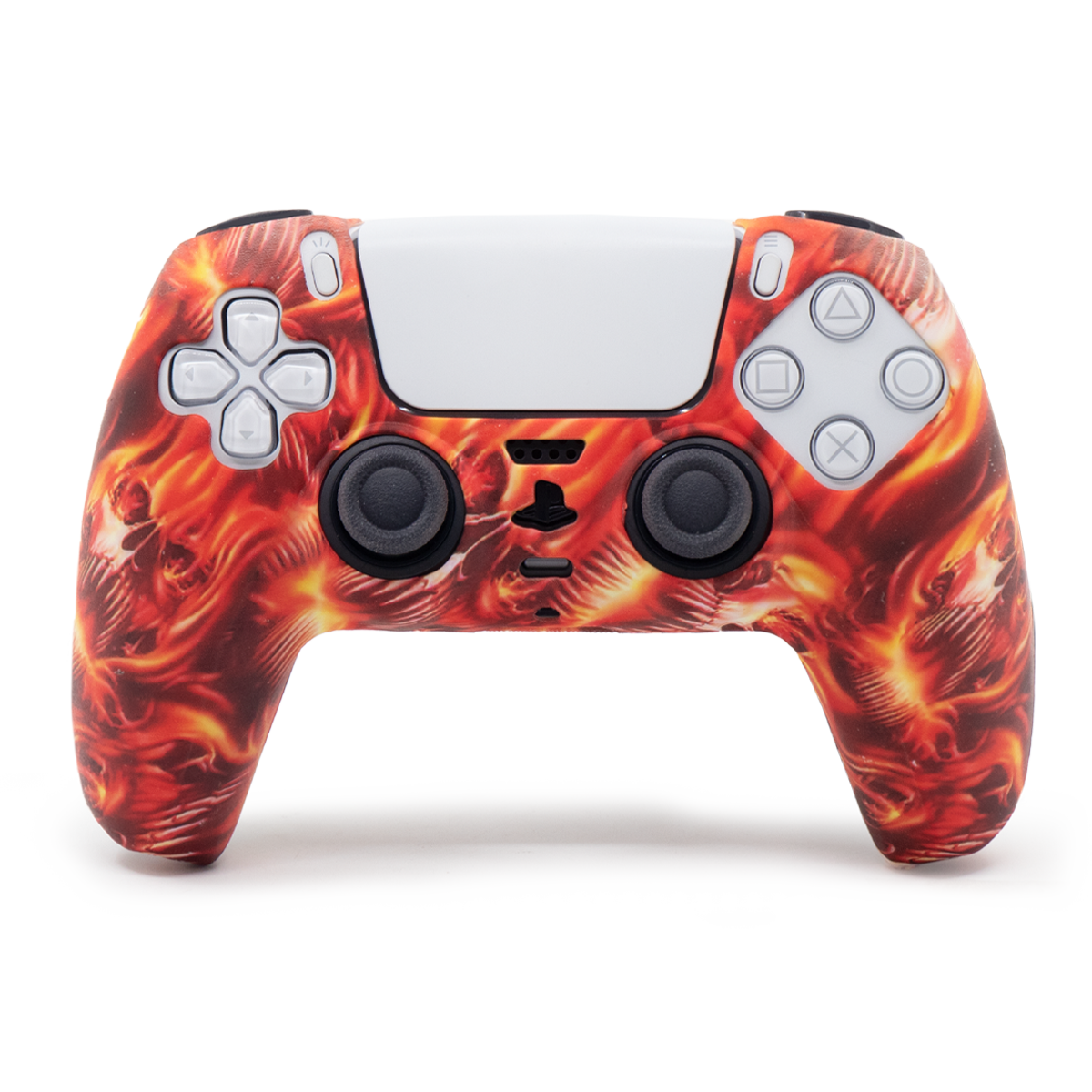 روکش دسته PS5 مدل اسکلت آتشین روکش دسته PS5 مدل اسکلت آتشین