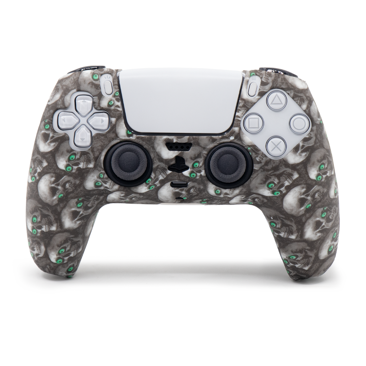 روکش دسته PS5 مدل اسکلت چشم سبز روکش دسته PS5 مدل اسکلت چشم سبز