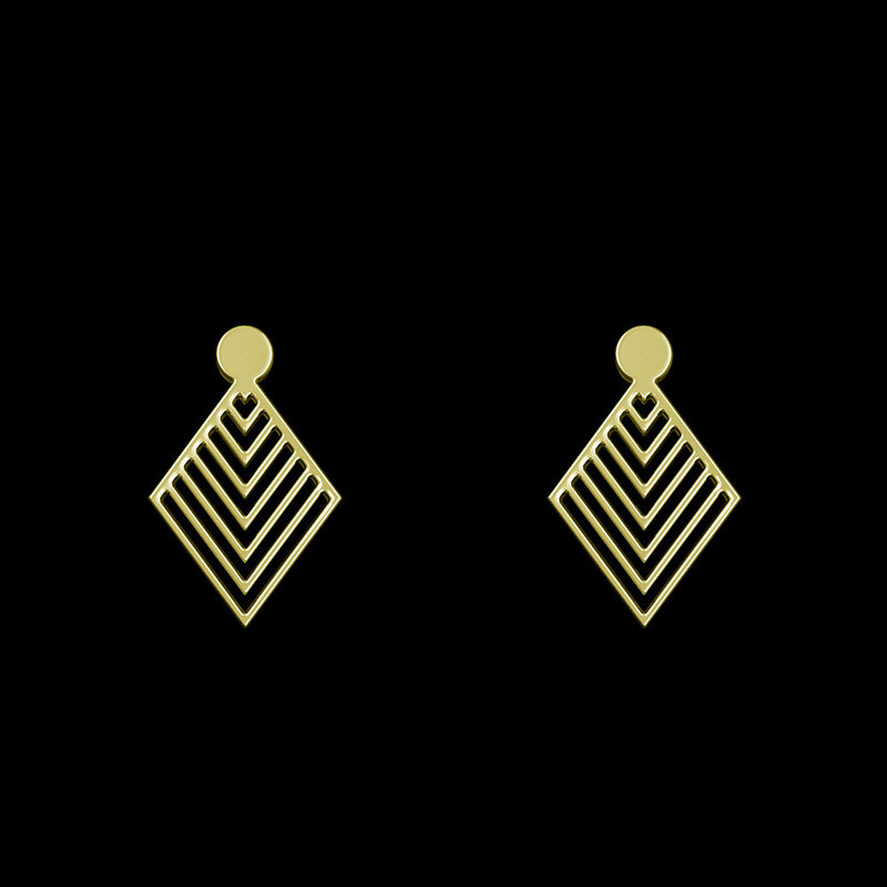 گوشواره طلا 18 عیار زنانه مدوپد مدل لوزی کد GA1-10218 گوشواره طلا 18 عیار زنانه مدوپد مدل لوزی کد GA1-10218