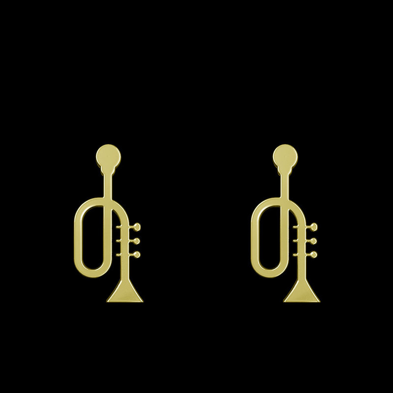 گوشواره طلا 18 عیار زنانه مدوپد مدل ترمپت کد GA1-10234 گوشواره طلا 18 عیار زنانه مدوپد مدل ترمپت کد GA1-10234