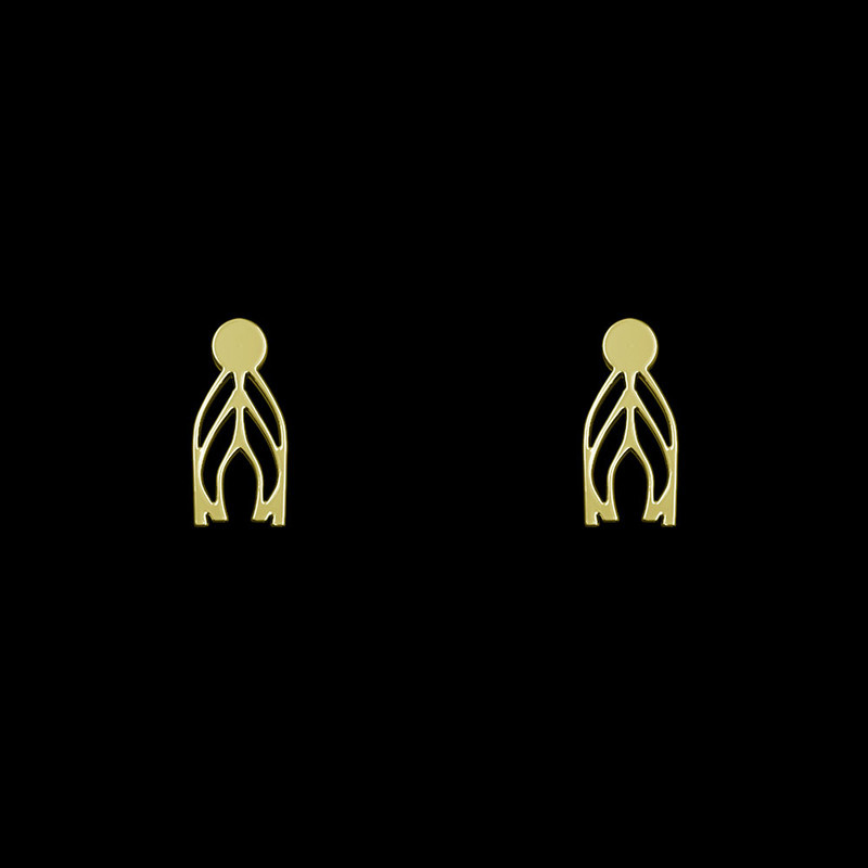 گوشواره طلا 18 عیار زنانه مدوپد مدل هندسی کد GA1-10291 گوشواره طلا 18 عیار زنانه مدوپد مدل هندسی کد GA1-10291