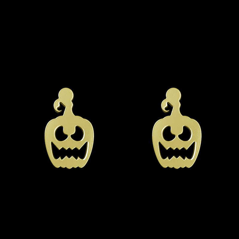 گوشواره طلا 18 عیار زنانه مدوپد مدل کدو هالووین کد GA1-10378 گوشواره طلا 18 عیار زنانه مدوپد مدل کدو هالووین کد GA1-10378