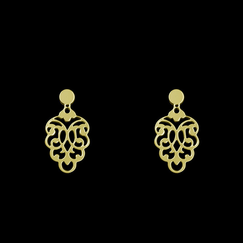 گوشواره طلا 18 عیار زنانه مدوپد مدل اسلیمی کد GA1-10545 گوشواره طلا 18 عیار زنانه مدوپد مدل اسلیمی کد GA1-10545