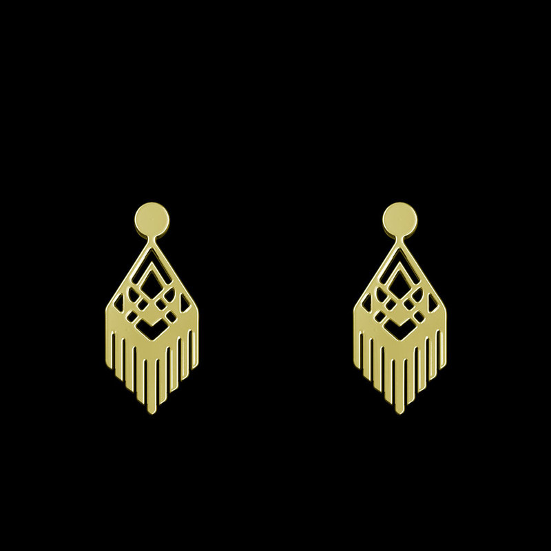 گوشواره طلا 18 عیار زنانه مدوپد مدل هندسی کد GA1-10657 گوشواره طلا 18 عیار زنانه مدوپد مدل هندسی کد GA1-10657