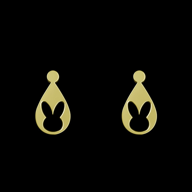 گوشواره طلا 18 عیار زنانه مدوپد مدل خرگوش کد GA1-10667