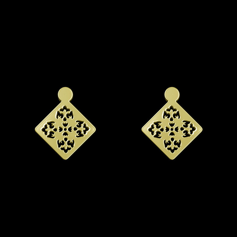 گوشواره طلا 18 عیار زنانه مدوپد مدل لوزی کد GA1-10738 گوشواره طلا 18 عیار زنانه مدوپد مدل لوزی کد GA1-10738