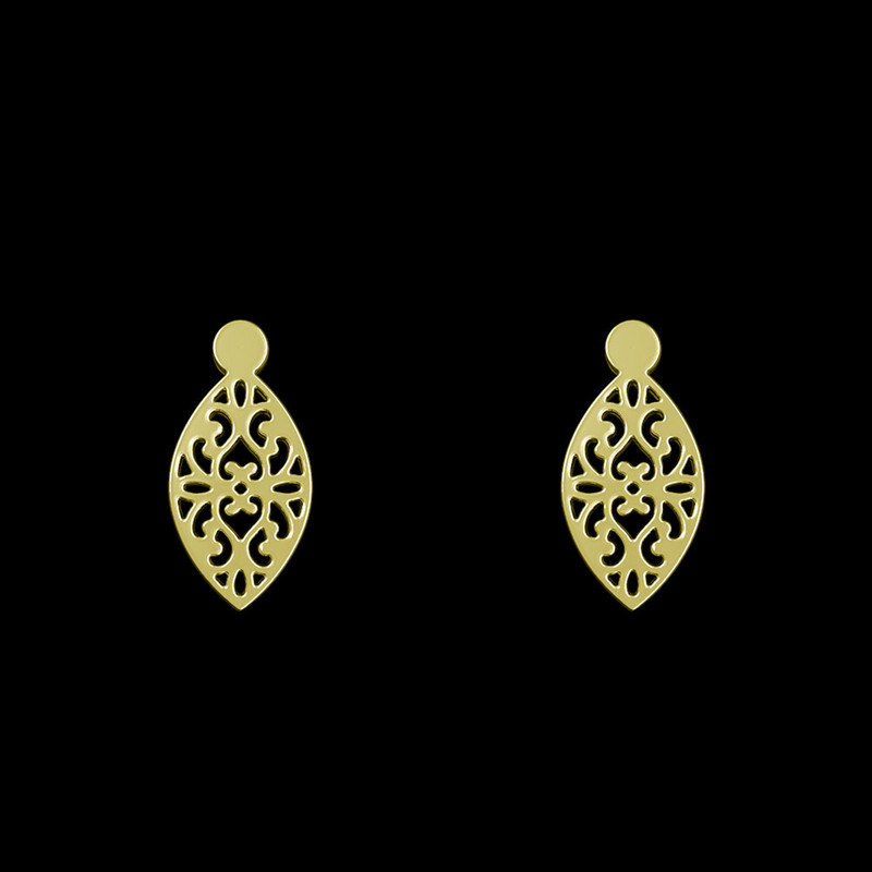 گوشواره طلا 18 عیار زنانه مدوپد مدل اسلیمی کد GA1-10739 گوشواره طلا 18 عیار زنانه مدوپد مدل اسلیمی کد GA1-10739