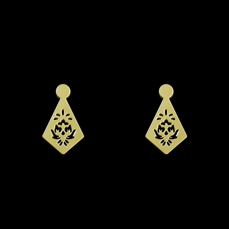 گوشواره طلا 18 عیار زنانه مدوپد مدل لوزی کد GA1-10765 گوشواره طلا 18 عیار زنانه مدوپد مدل لوزی کد GA1-10765