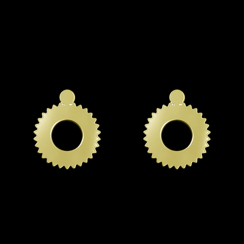 گوشواره طلا 18 عیار زنانه مدوپد مدل دایره کد GA1-10785