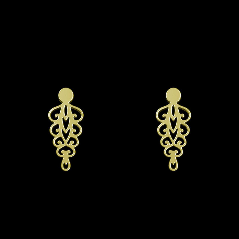 گوشواره طلا 18 عیار زنانه مدوپد مدل اسلیمی کد GA1-10791 گوشواره طلا 18 عیار زنانه مدوپد مدل اسلیمی کد GA1-10791