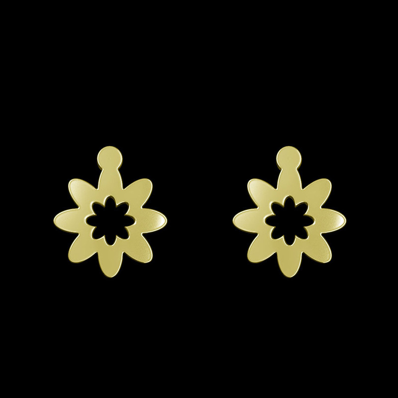 گوشواره طلا 18 عیار زنانه مدوپد مدل گل کد GA1-10913 گوشواره طلا 18 عیار زنانه مدوپد مدل گل کد GA1-10913