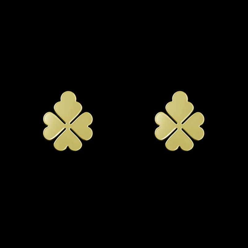 گوشواره طلا 18 عیار زنانه مدوپد مدل گل کد GA1-10918